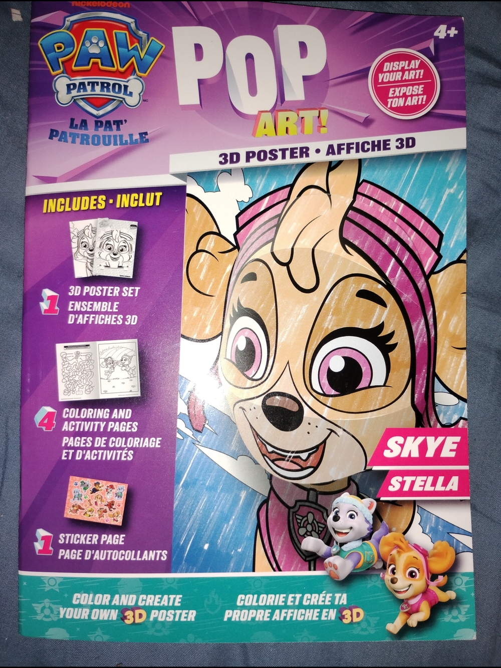 Paw Patrol Skye Pop Art 3D Poster